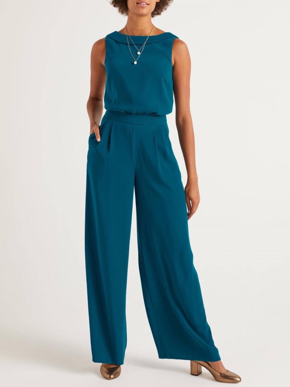 BODEN | Petite Clarissa Sleeveless Jumpsuit NWT